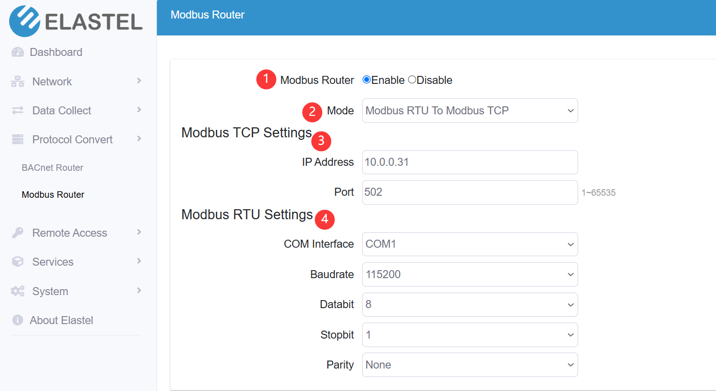 Modbus Router